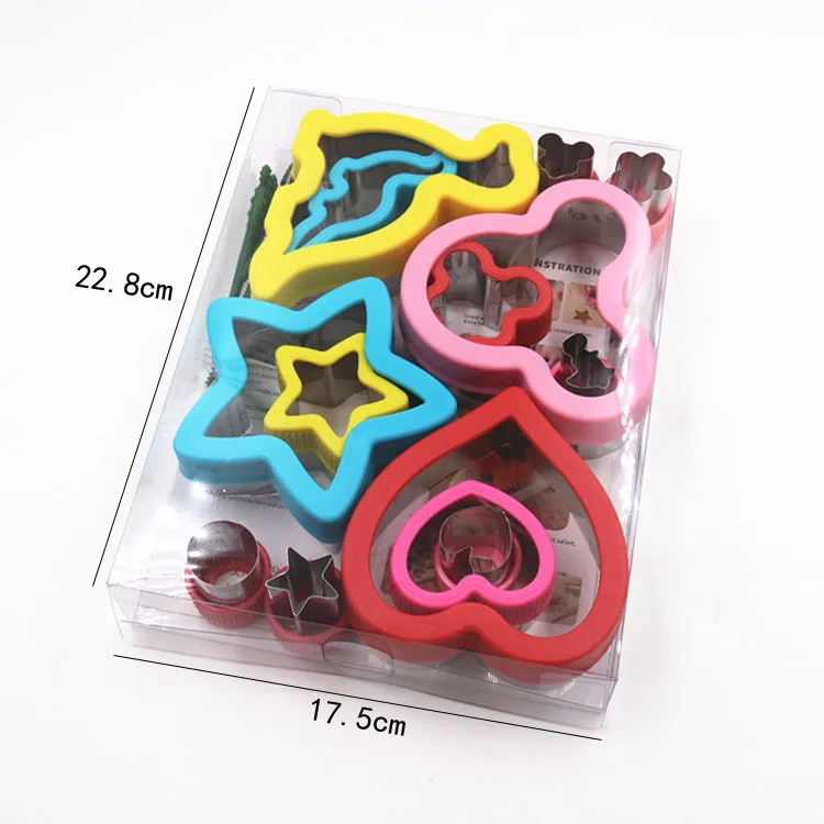 Sandwich Cutters Lunch Box Set for Kids 50pcs Stainless Steel Bread Cutters Vegetables, Fruits  Cookie Slicer Kit