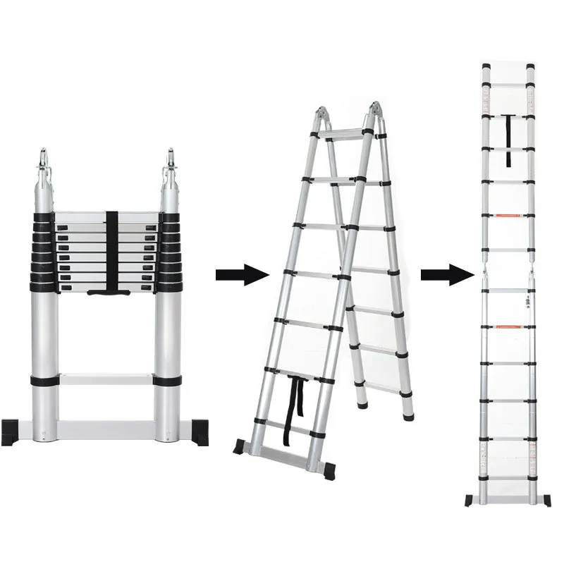 Manufacturers directly for household aluminum alloy thickened multi-functional indoor folding ladder