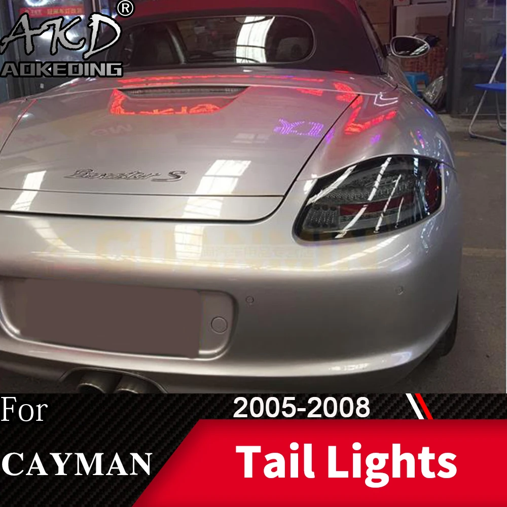 Car Lights For Cayman 987 2005-2008 Boxster LED Taillight Rear Fog Lamp Dynamic Turn Signal Highlight Reversing and Brake