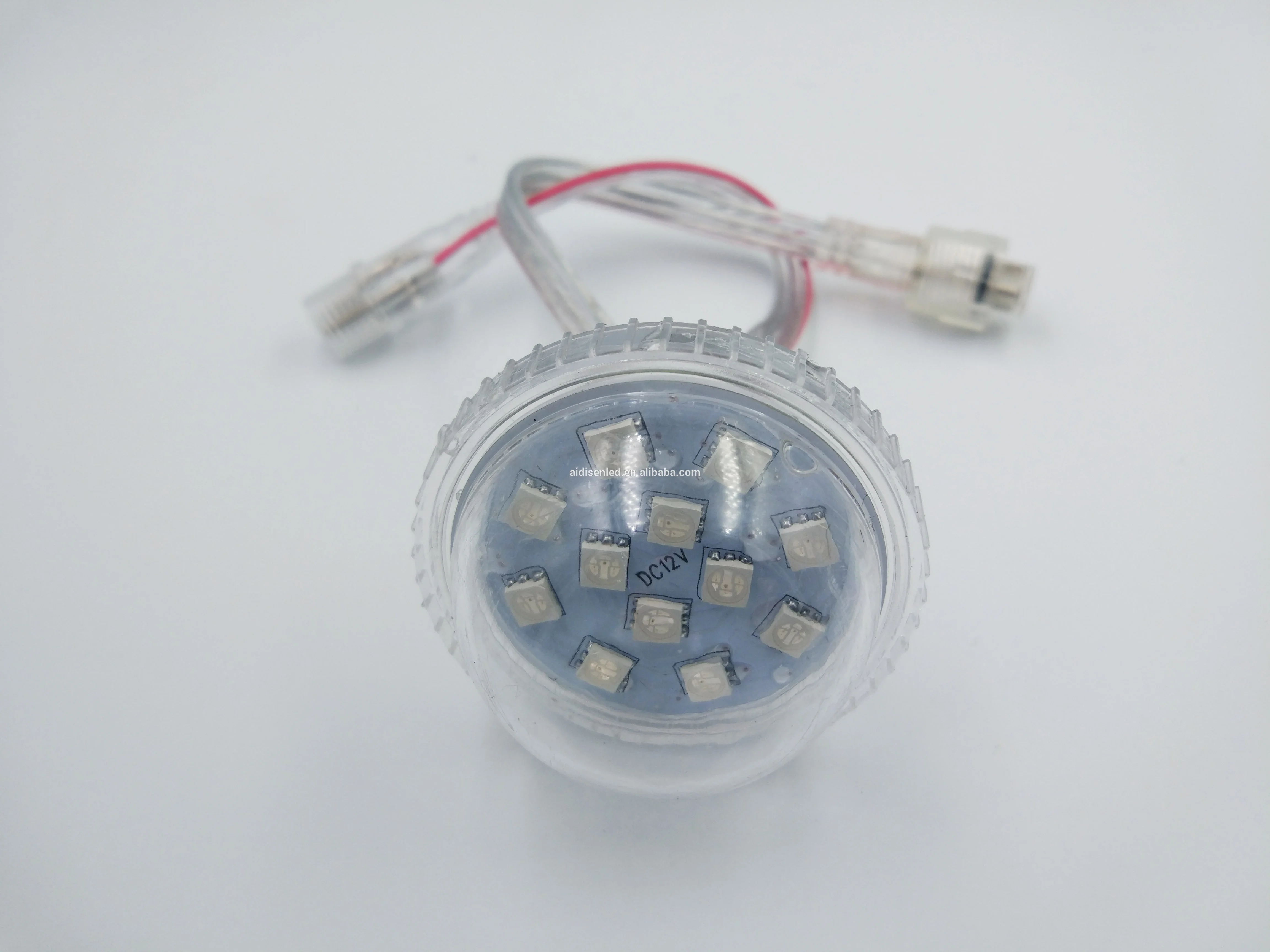 Wholesale 55mm Led Amusement Light DC24V 12led SMD 5050 Cabochon Fairground Lights Addressable UCS2903