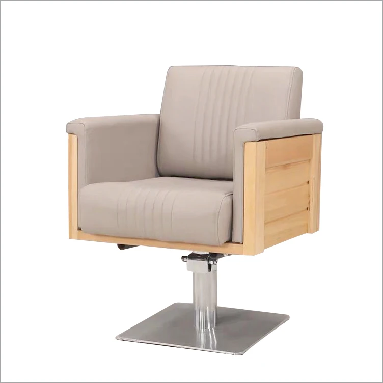 Light Gray Synthetic Leather Hairdressing Chair for Sale