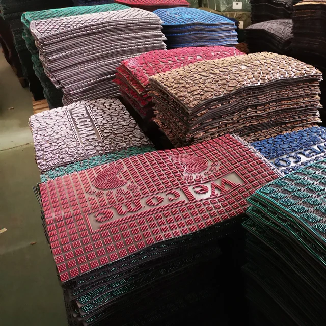 rubber Door Mat cute feet print Front Doormat Rugs waterproof Anti-Slip Backing carpet for Home Indoor Outdoor Floor Entrance