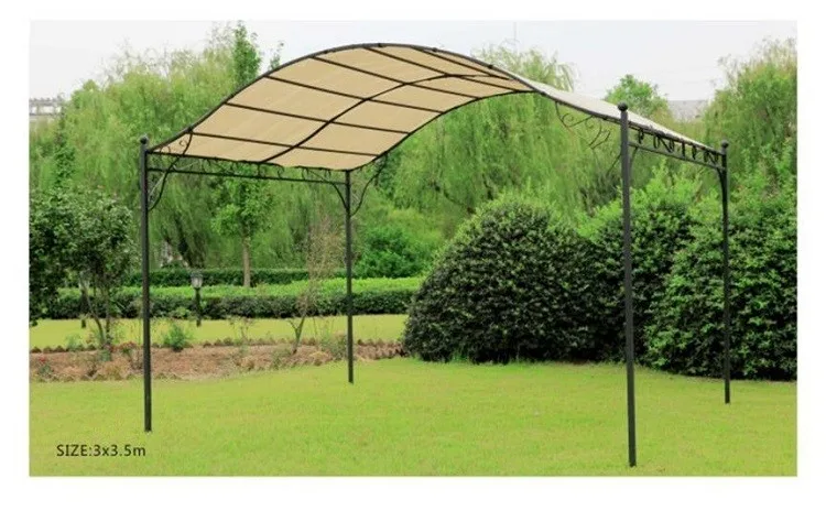 Yoho High Quality Metal Frame Outdoor Gazebo Windproof and Rainproof with Adjustable Sliding Top and Fabric Roof