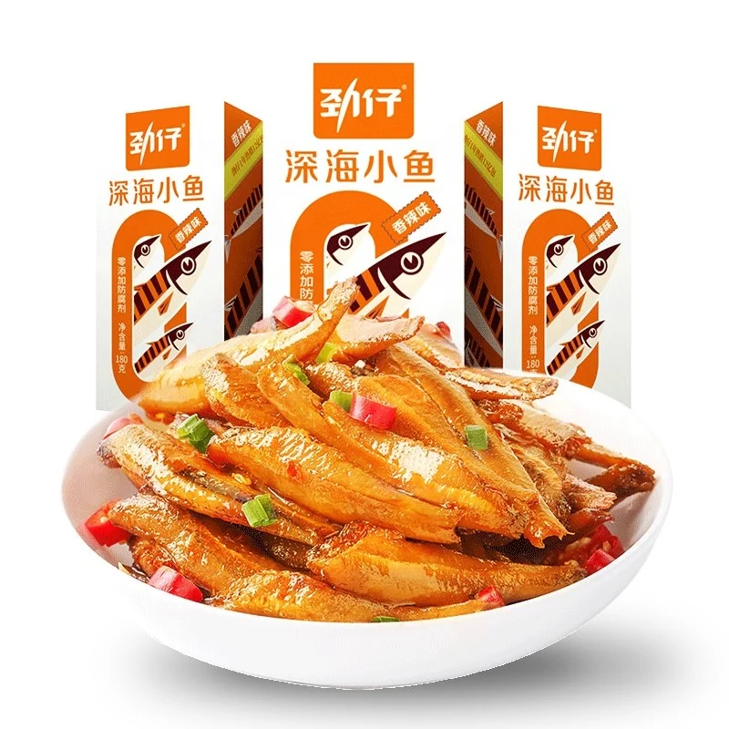 
Delicious Chinese Food JINZAI 180g Zero Preservative High Protein Low-carb Seafood Snacks 