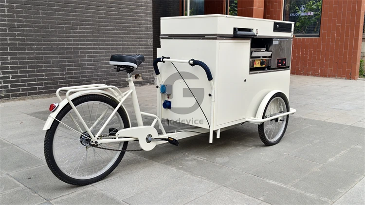 portable coffee ice cream cart foldable tricycle easy move mobile outdoor vending kiosk cart
