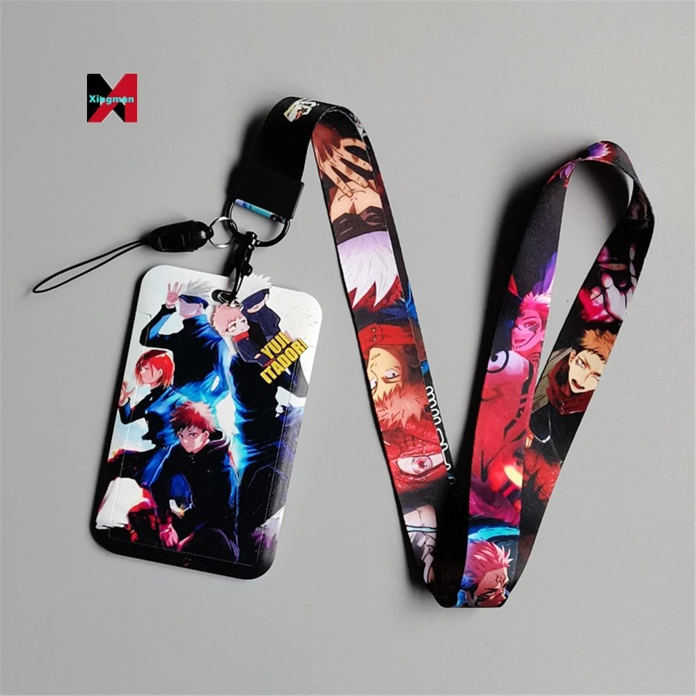 Anime bus pass card case hard mobile phone lanyard spell back to battle five Wu Fu Hehui two-side Suqian Tiger stick Youren