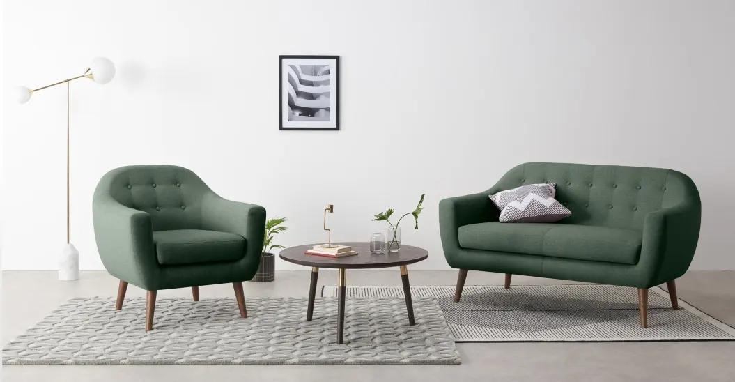 Famous designer products sofa classic 2 seater sofa with tufted button sturdy sofa