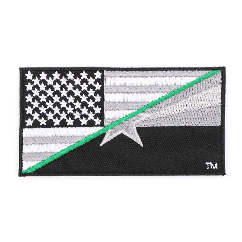 100% Full Emborideried Iron on Tactical Morale USA Flag Patches