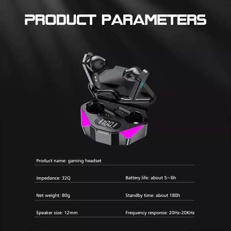 x15 TWS Gaming Earphone bluetooth  True Wireless Earbuds Auriculares Headphone In-ear Headset