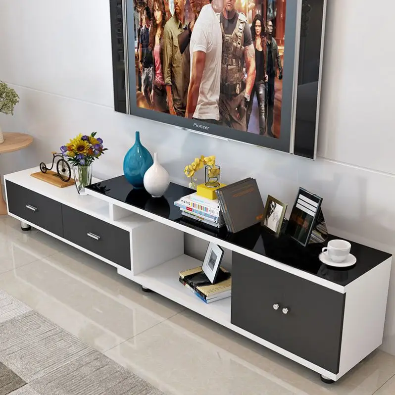 TV Stand for TV up to 60 Inches with 6 Storage Cabinet for Living Room, Television Stands Entertainment Center TV Console Table