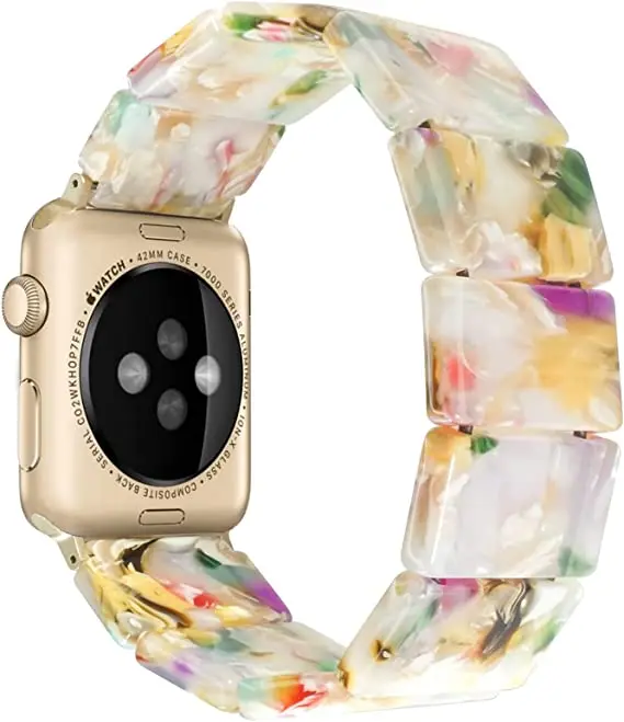 2021 оптовая продажа светлый ремешок для часов Apple Watch-модный полимерный iWatch браслет совместимый с пряжкой из нержавеющей