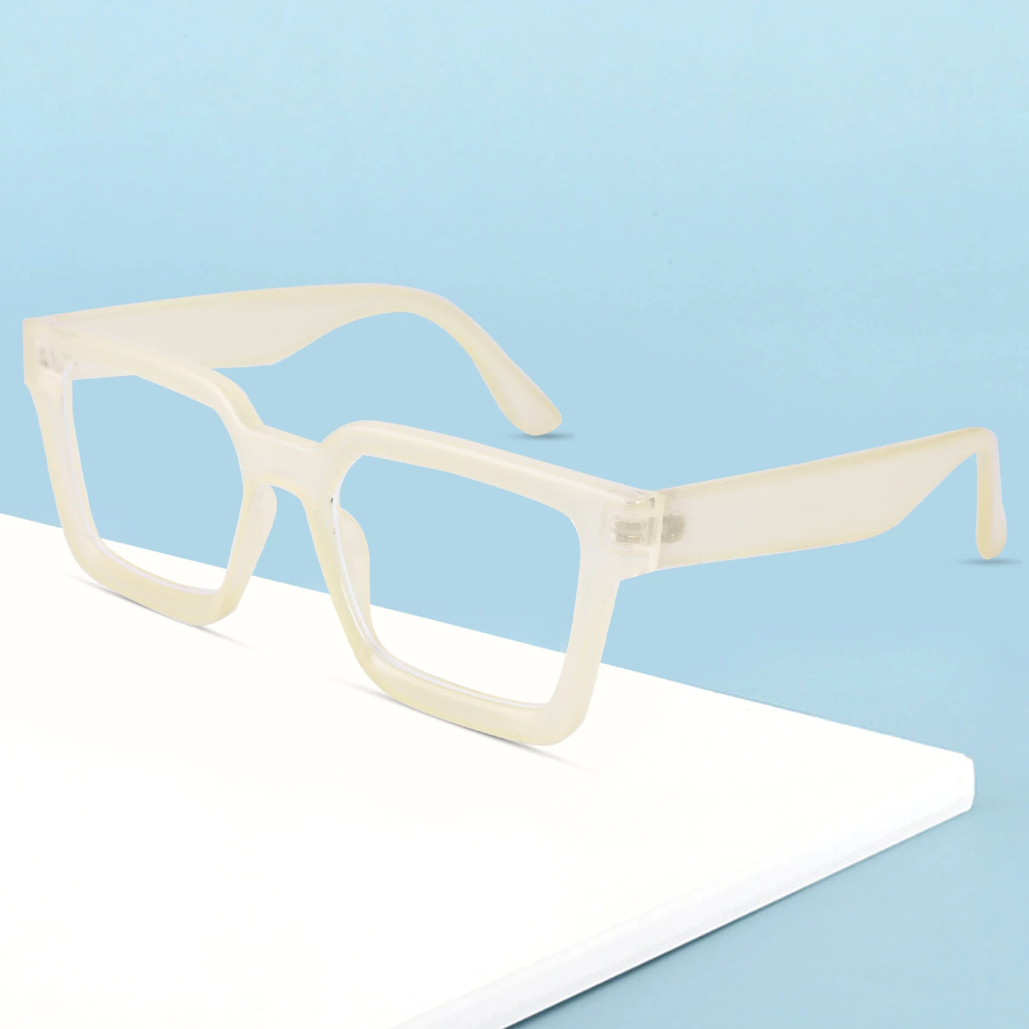 2024 The latest fashion all-in-one anti-blue light mirror large frame plain makeup god unisex glasses daily wear