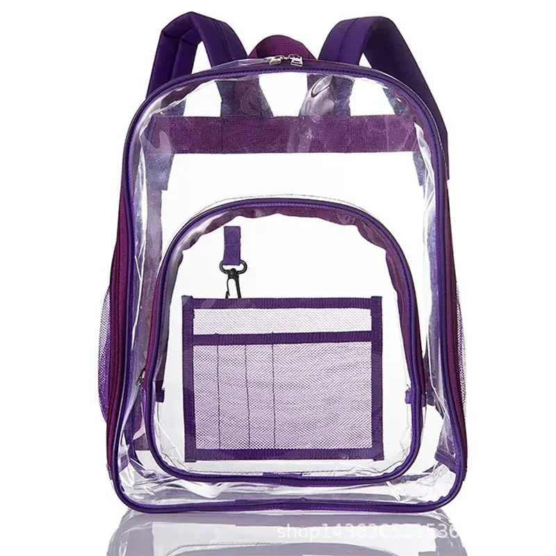 Factory Cheap Price New Design Fashion Clear PVC School Backpack Custom Transparent PVC Waterproof Durable School Backpack