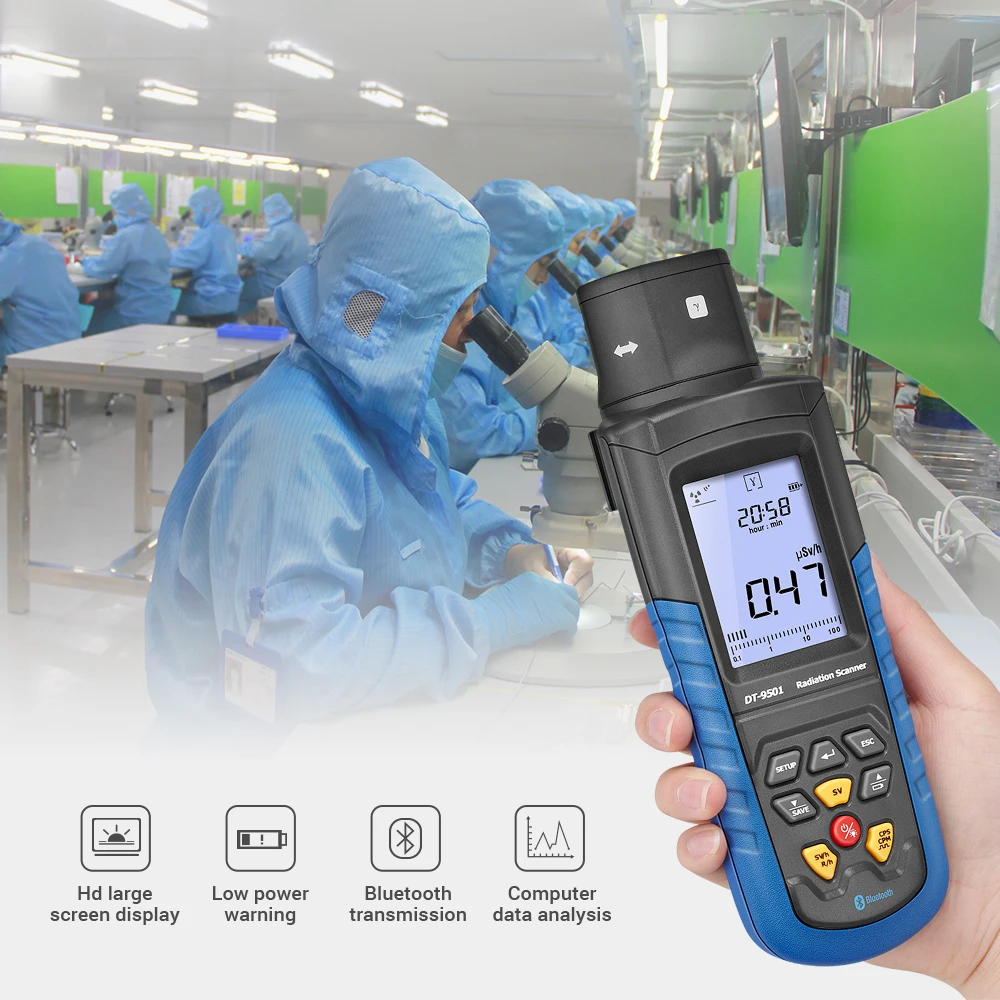 Dosimeter  Gamma Nuclear Radiation Detector personal a, b,y ,x Ray Radiation Meter With Datalogger Function