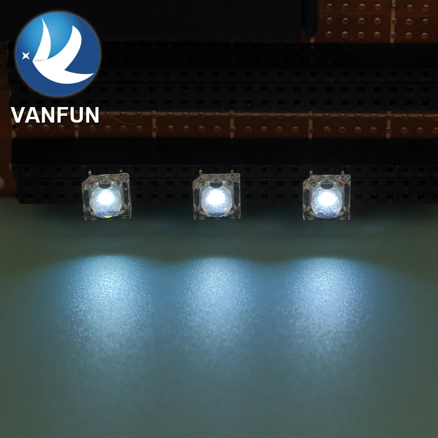 VanFun Super Flux LED Piranha High Visibility 30 Degree Cool White with High Performance in 3mm 5mm