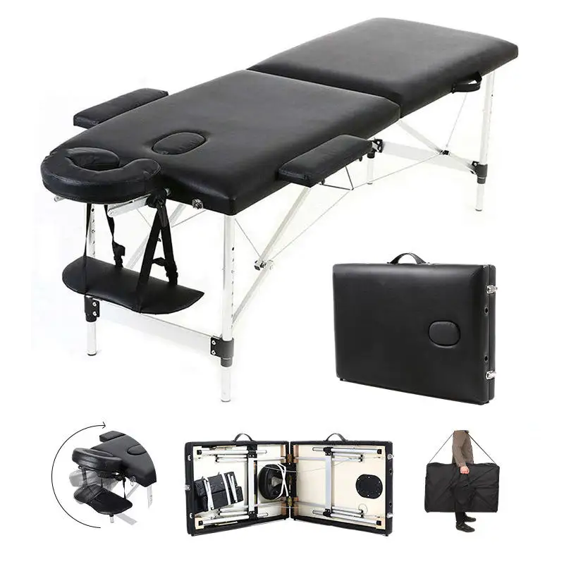 Dont click High-quality Luxury Foldable 2-section Beauty Salon Lash Folding Massage Bed Table
