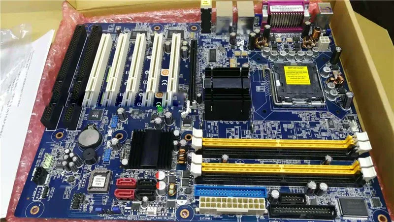 I915GV-INA with  2 ISA slot  5 PCI slot ATX industrial motherboard  LGA 775 socket  2 Gbe LAN  winxp win2000 win7 system