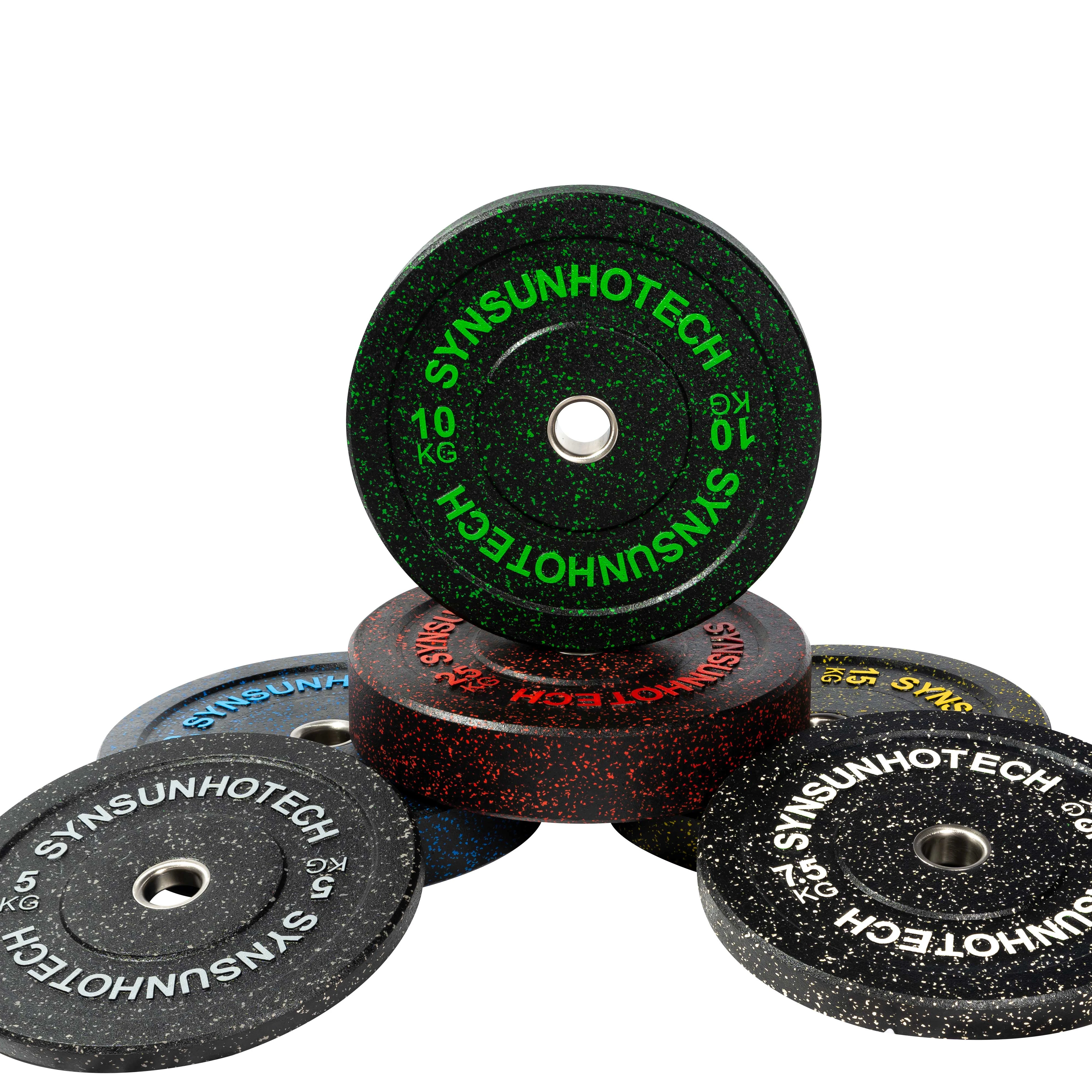 Custom Logo Color LB KG Gym Equipment Economics Crumbed Bumper Rubber Plates For Weightlifting
