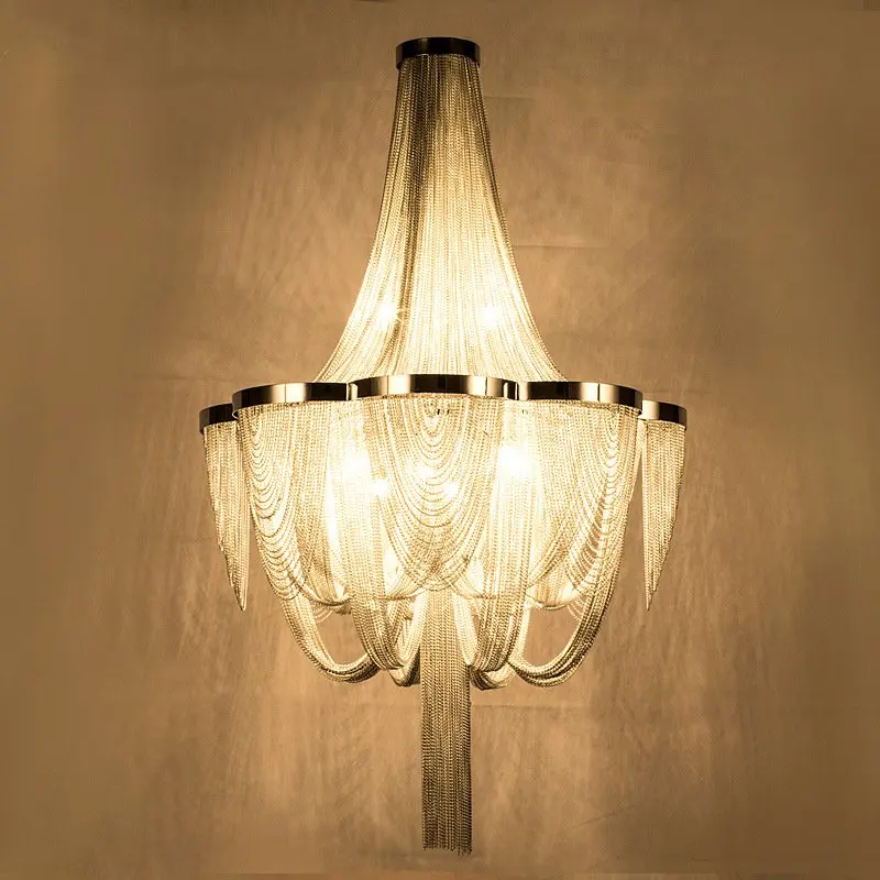 Atlantis metal project chain chandelier lighting decorative hanging lamp LED furniture drop light suspended lighting dimmable