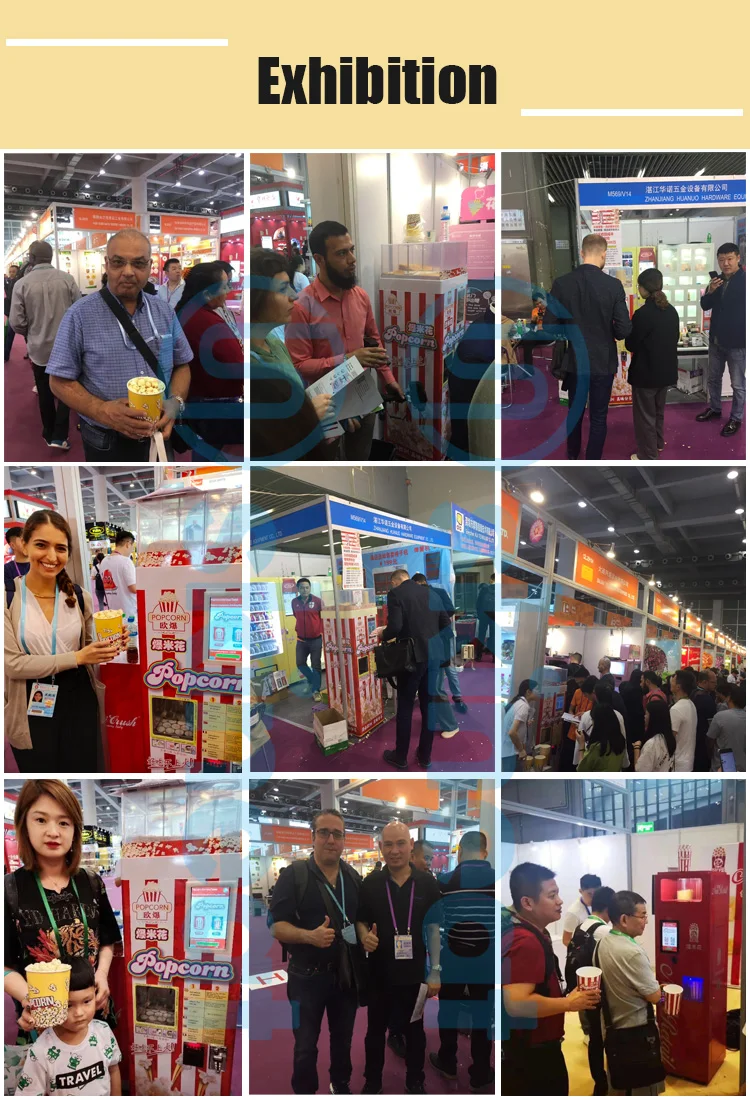 Full-Automation/Automatic/Perfect Automatic/Supermatic Popcorn Robot Electric Corn Popcorn Vending Machine