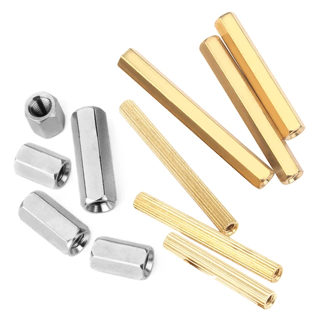 Customized stainless steel  copper zinc plated aluminum brass male female thread spacer pcb cylinder hex standoffs