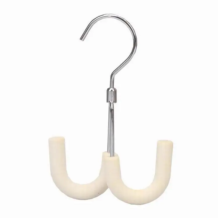 space saving hanger rotatable Hook for bags hanger for wardrobe bag double hook with EVA foam for jeans scarf belt