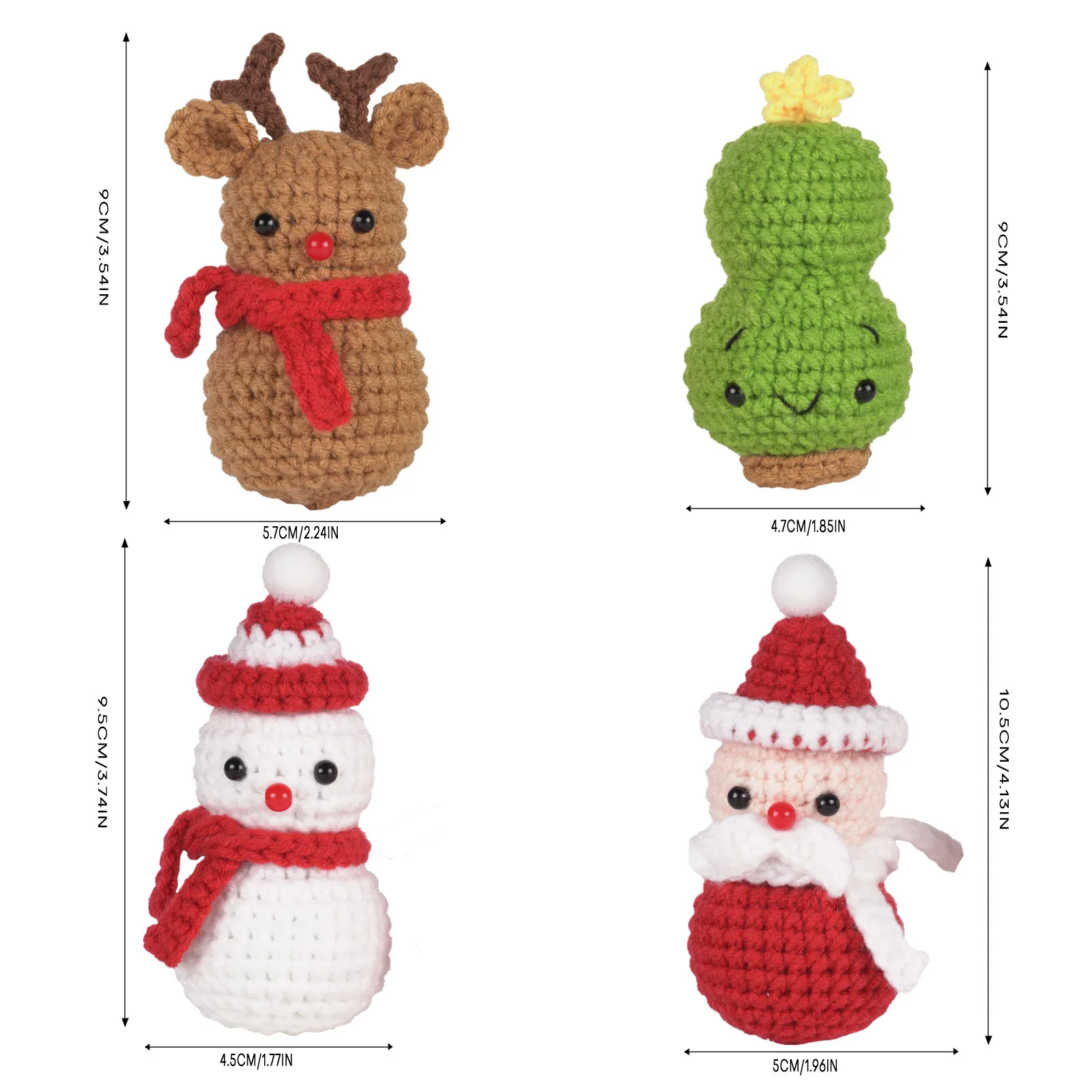 Crochet Christmas Kit for Beginners Christmas Crochet Gifts Starter Knitting Kit with Step-by-Step Video Tutorials