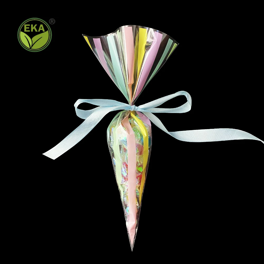 Custom party favor bags Christmas Festival Birthday Parties opp bag piping pastry packaging individual cookie bags