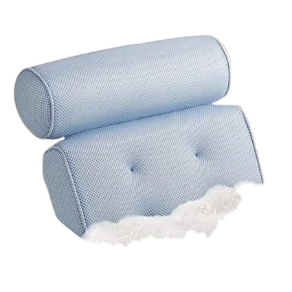 New Trend Bath Pillow Bathtub  With Suction Cups Thick and Soft Air Mesh Pillow for Bath - Fits All Bathtub