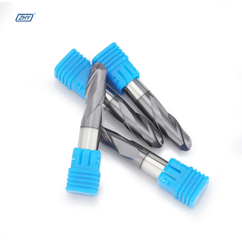 ZHY Factory Direct carbide tool milling cutter hrc55 solid tungsten end mill
