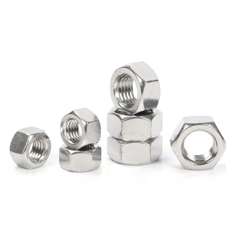 304 18-8 Stainless Steel DIN934 Left Thread Hex Nuts Hex Hexagon Nut Metric Nuts M5 M6 M8 M10 M12 M16 M18 M20 Left Hand Thread