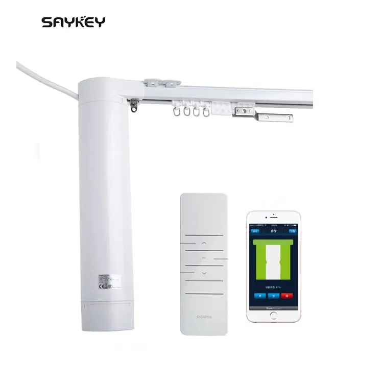 Saykey Home Decoration Electric Drapery Receiver Built-in Curtain Track Motor Zwave Curtain Motor Tuya Wifi Smart Home