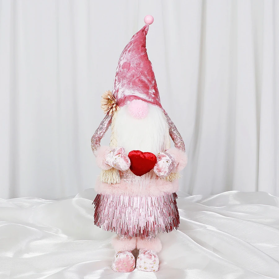 Christmas Decoration Faceless Doll Embracing Heart Rudolf Toy Mall Window Decoration