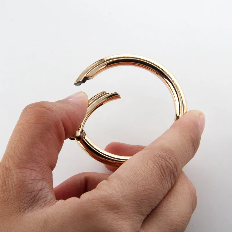 High quality round Spring O Ring  35MM 30MM 24MM gold Spring O Ring for bags hardware