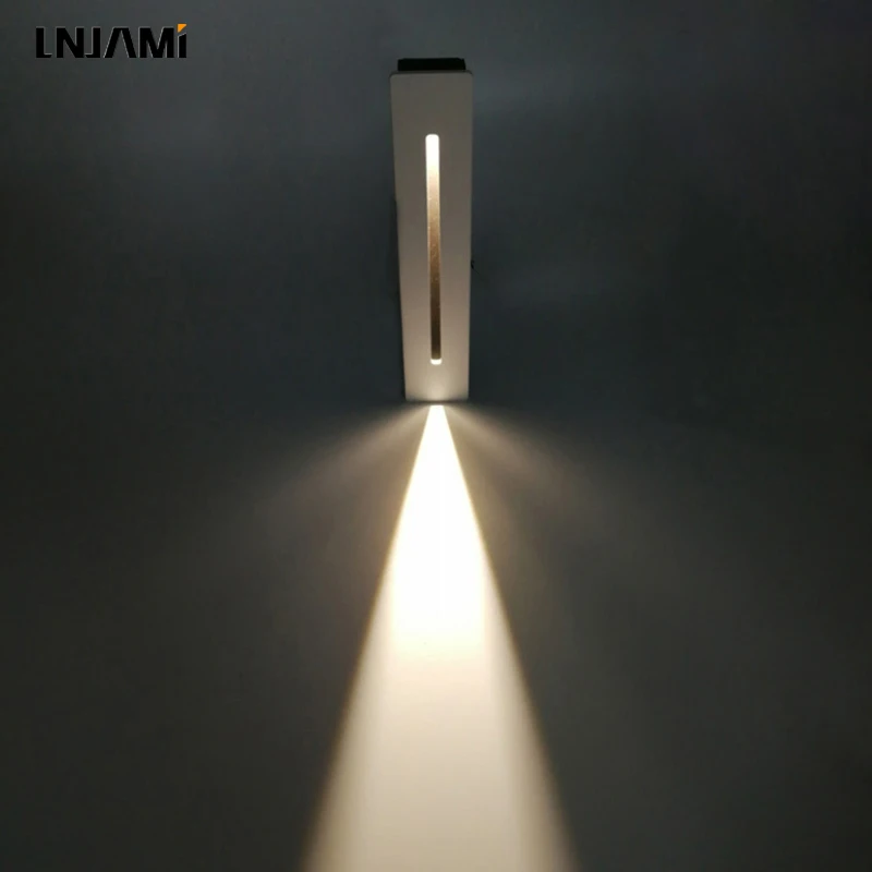 LNJAMI 3W Smart Indoor Wall Lamp IP65 Motion Sensor LED Stair Light For Corridor Interior Wall Corner Recessed Step Footlight