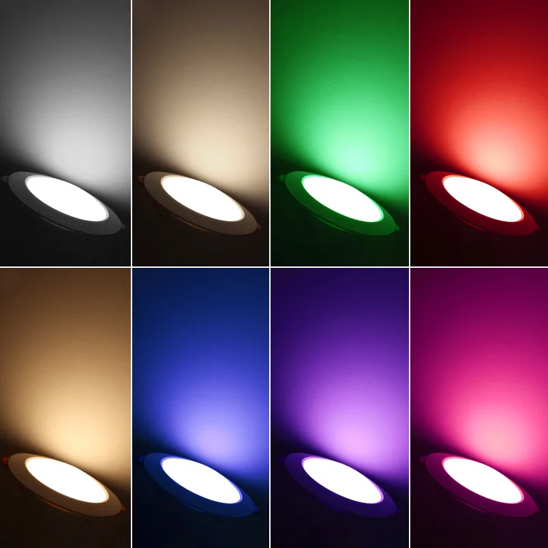 High quality AC85-265V led spotlight RGB 7 watt led downlight 100V 200V RGBW 7w led downlight with dimmable mode