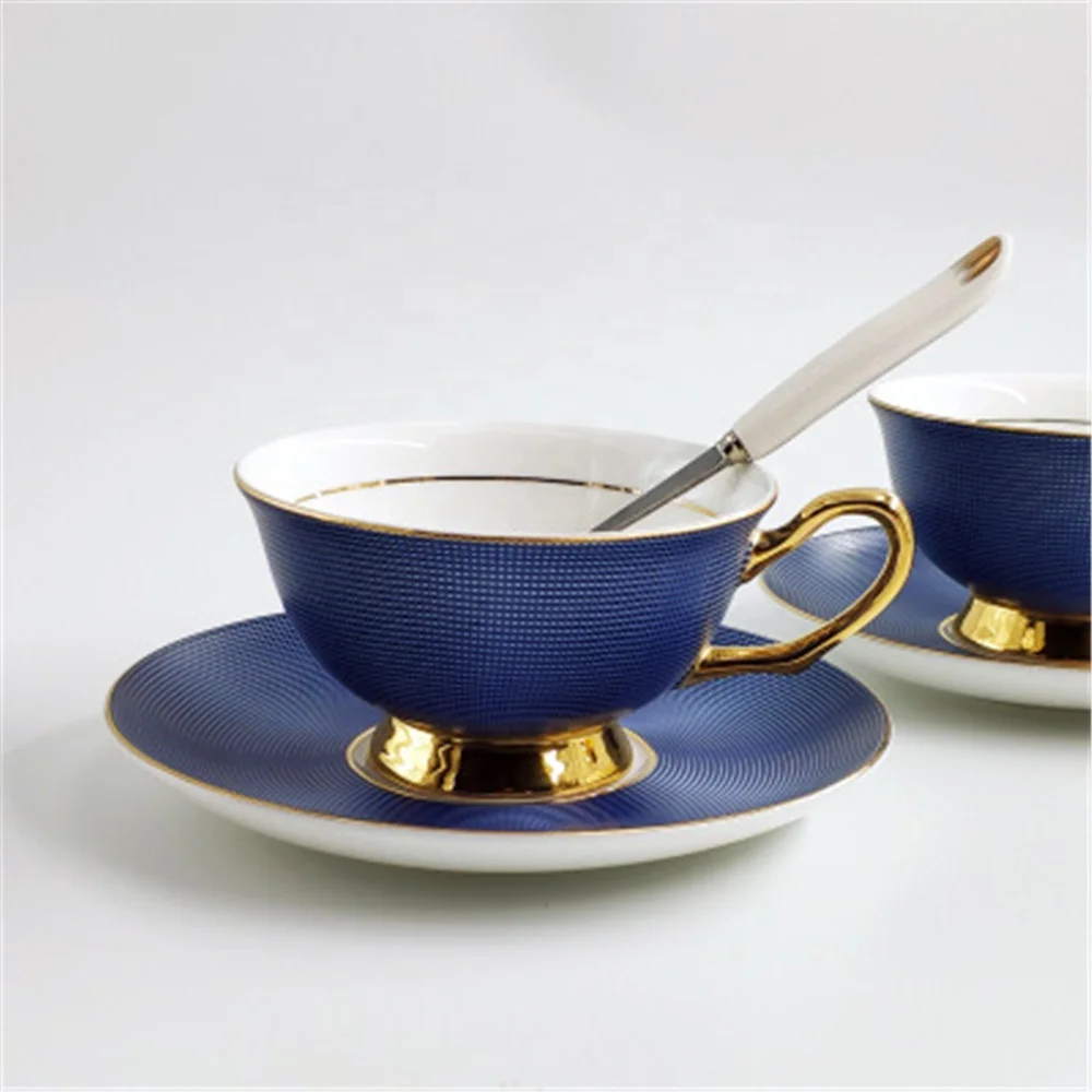 Low Price English Royal Garden Coffee Cup and saucers European Bone China Coffee Cup Set