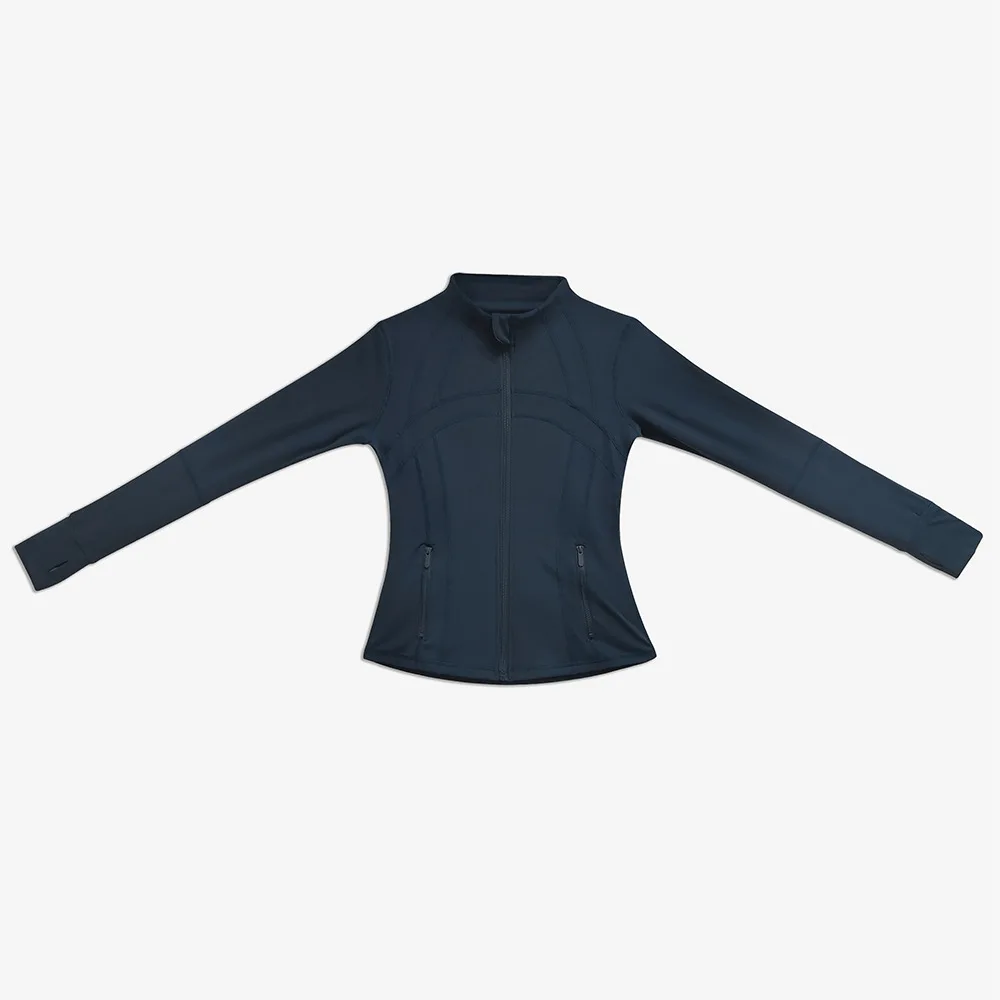 Lulu sportswear jackets jumper Zipper closure Slim Fit long sleeve activewear track coat for running athletic yoga