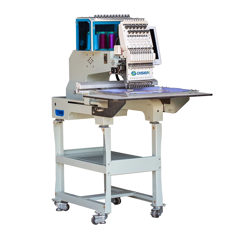 300*400mm mini home use embroidery sewing machine single head 12 15 needles hat t-shirt cap computerized embroidery machine