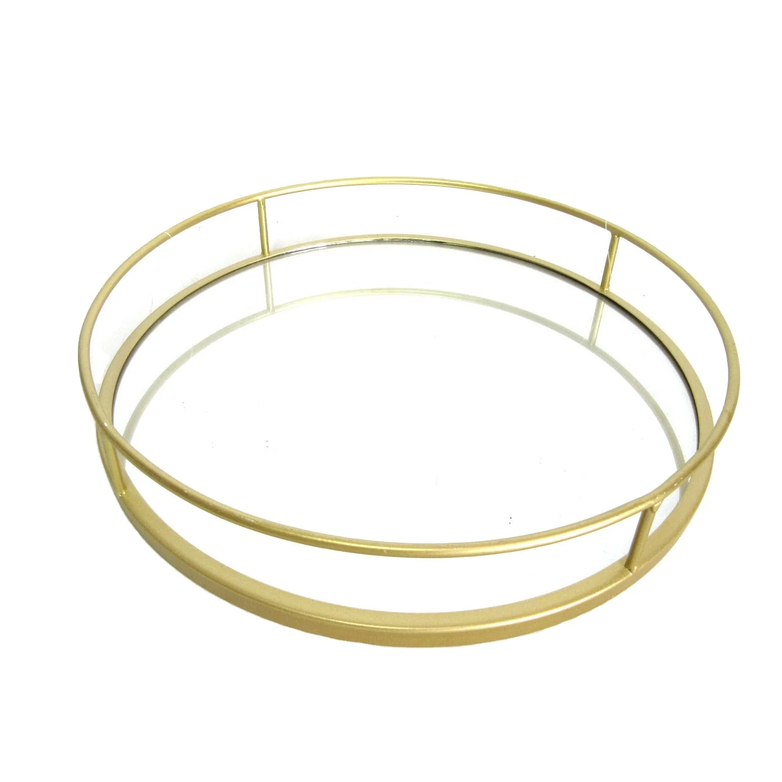 ottoman Gold Metal Decorative mirrored polished  Round Decorative metal  Tray