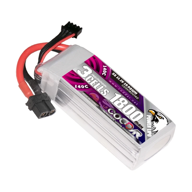 CODDAR LiPo Battery 3S 1800MAH 11.1V 140C XT60 FPV Drone Mustan Airplane Aircraft QuadCopter HeliCopter MultiCopter