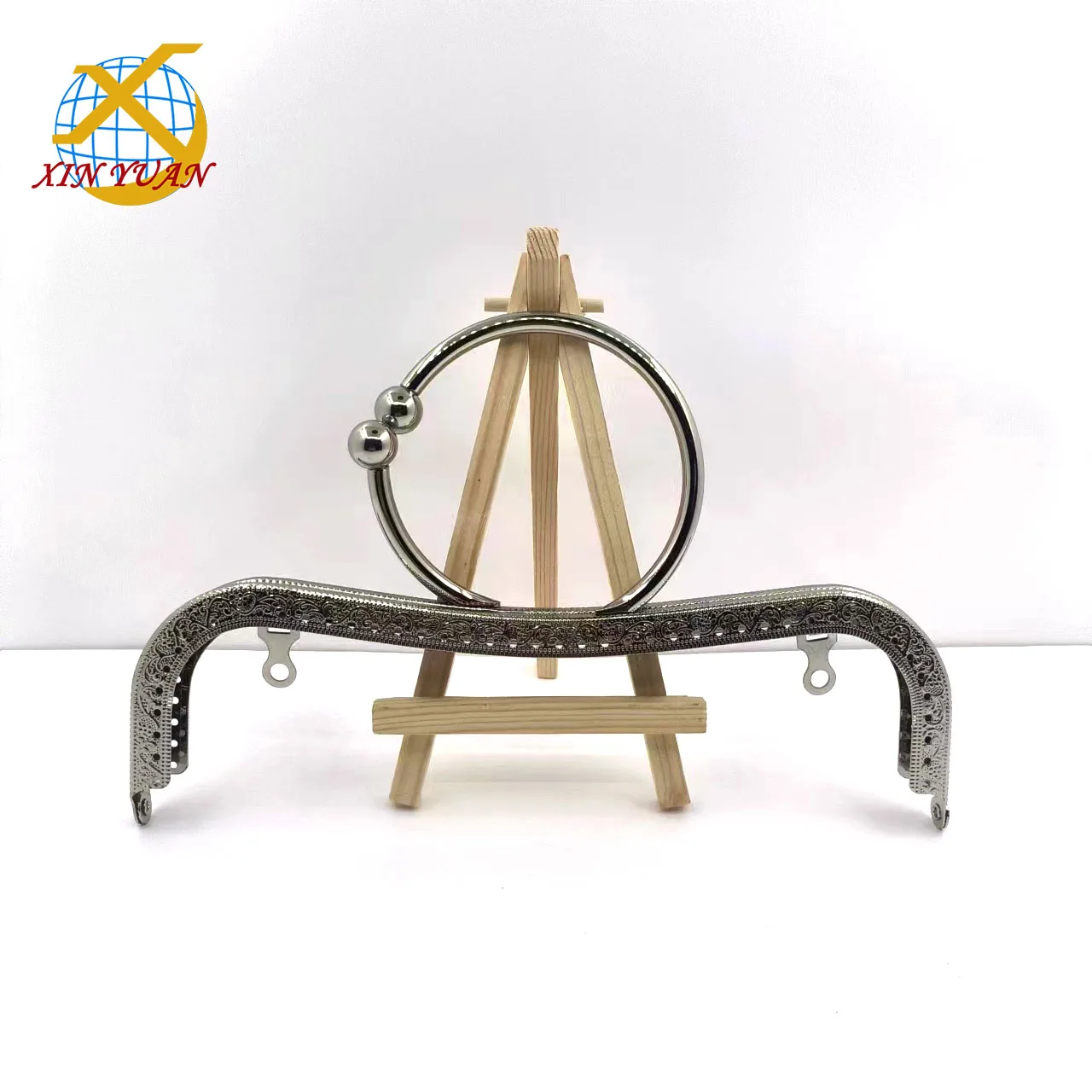 M hardware 22cm high quality double bead interspersed hardware handmade DIY hardware accessories frame bag buckle quality