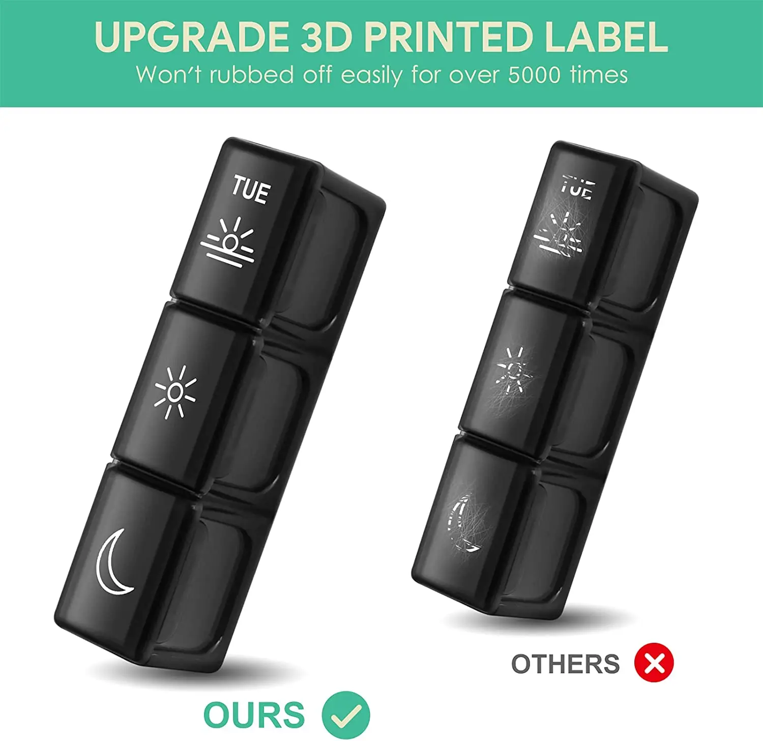 21 Case Travel Pill Organizer Small Portable 7 Days Pill Box With Leather Case Pill Storage Box