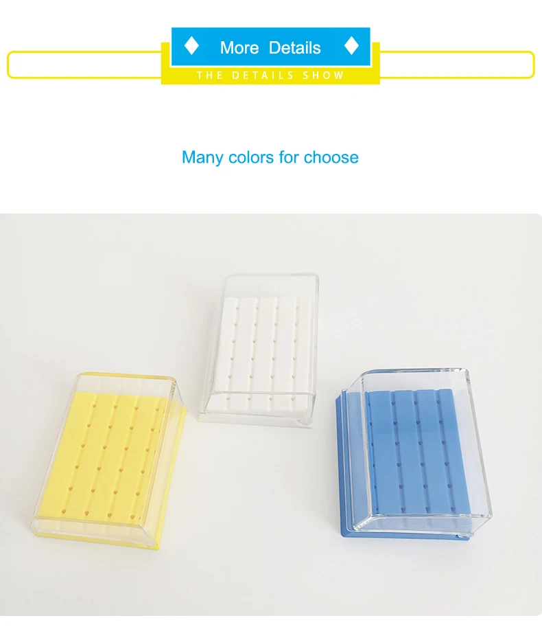 24 Holes Autoclavable Plastic Dental Bur Block Dental Bur Holder