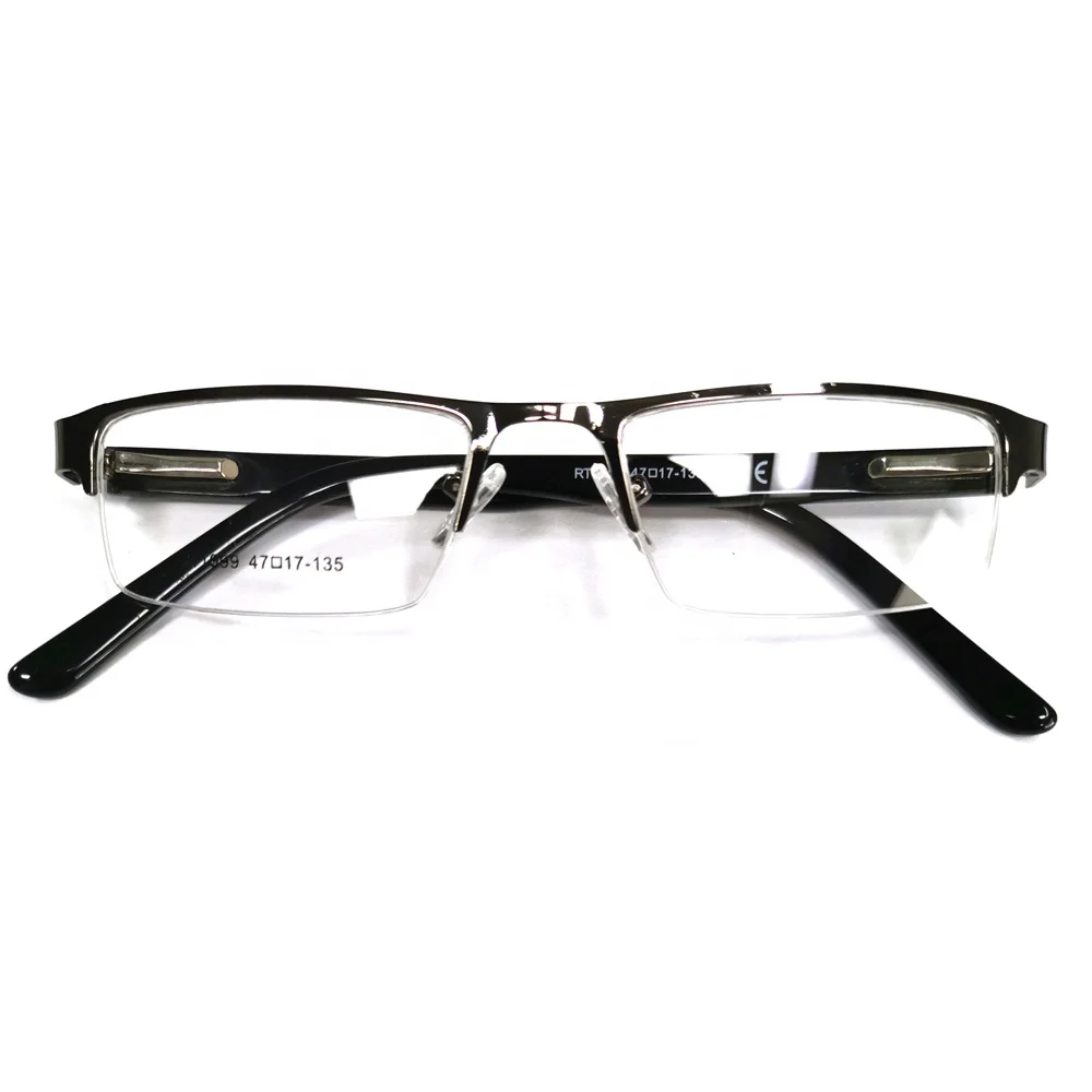 2021 Классический Маленький размер хорошее качество прямоугольная металлическая полуободковая оптическая рамка готовые товары в продаже