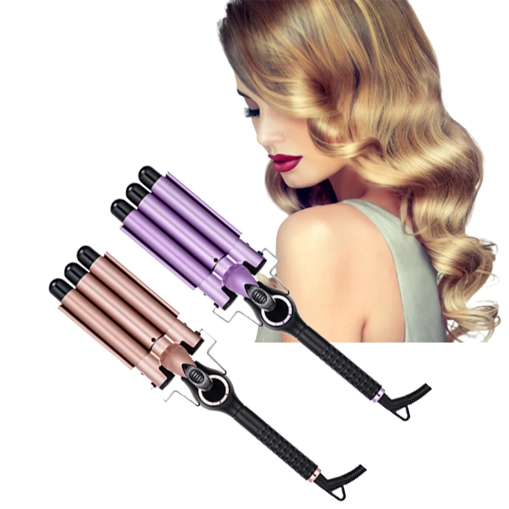 2022 Factory Wholesale Three Tube Salon Hair Salon Hairdressing Big Wave Curling Stick