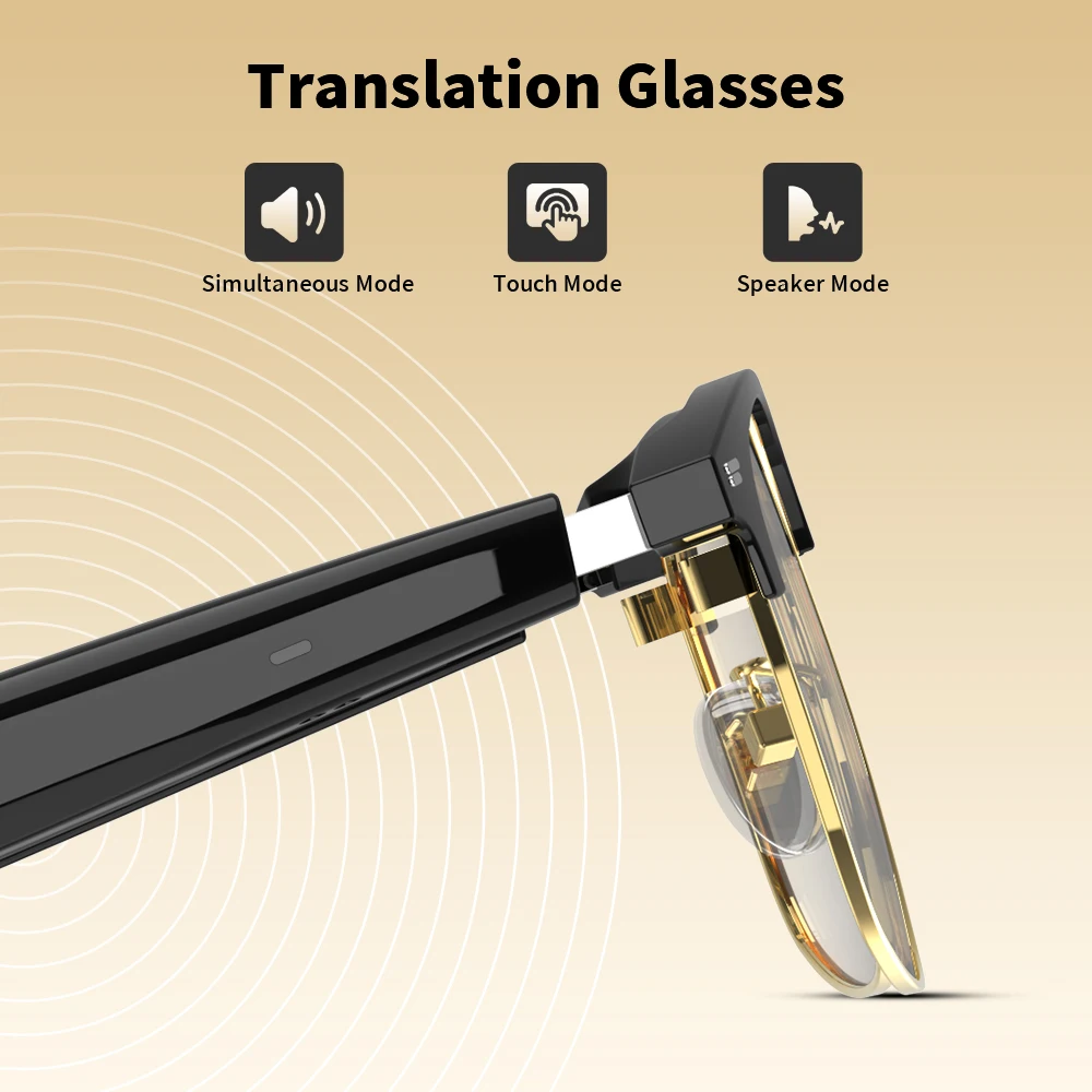 Smart Blue tooth Translation Glasses 138 Languages Translator Blue Light Blocking Glasses