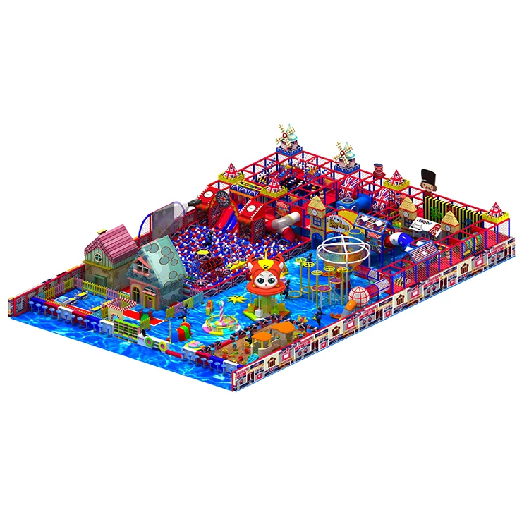 Kids indoor large playground indoor indoor tube slide playground