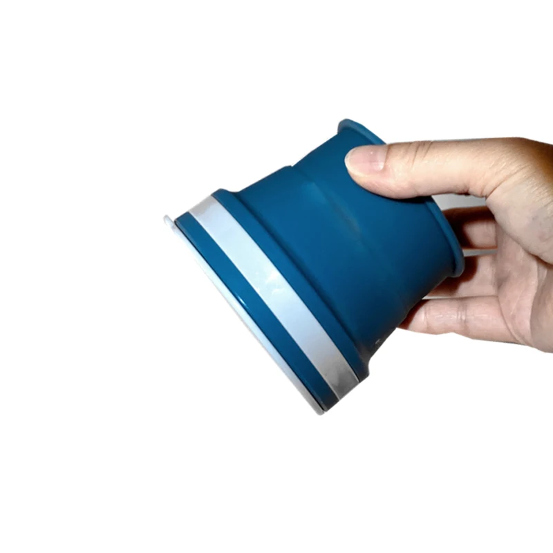9oz 270 ML Collapsible Reusable Plastic Retractable Drinking Cup Silicone Folding Coffee Travel Mug Cup Silicone Mugs with Lid