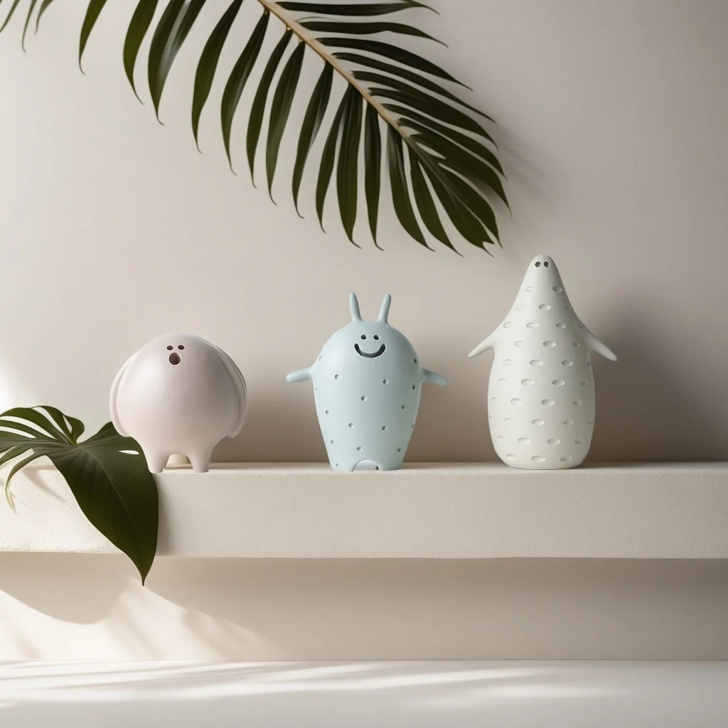 Cartoon Cute Animal figurines small sculpture resin crafts TV cabinet novelty decorations table ornaments